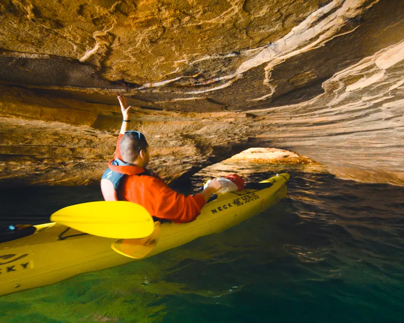You Can Kayak through Sea Caves